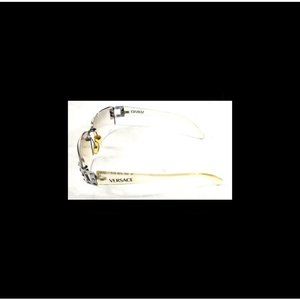 New Rare & Unique Women's Authentic V e r s a c e Clear Sunglasses $325